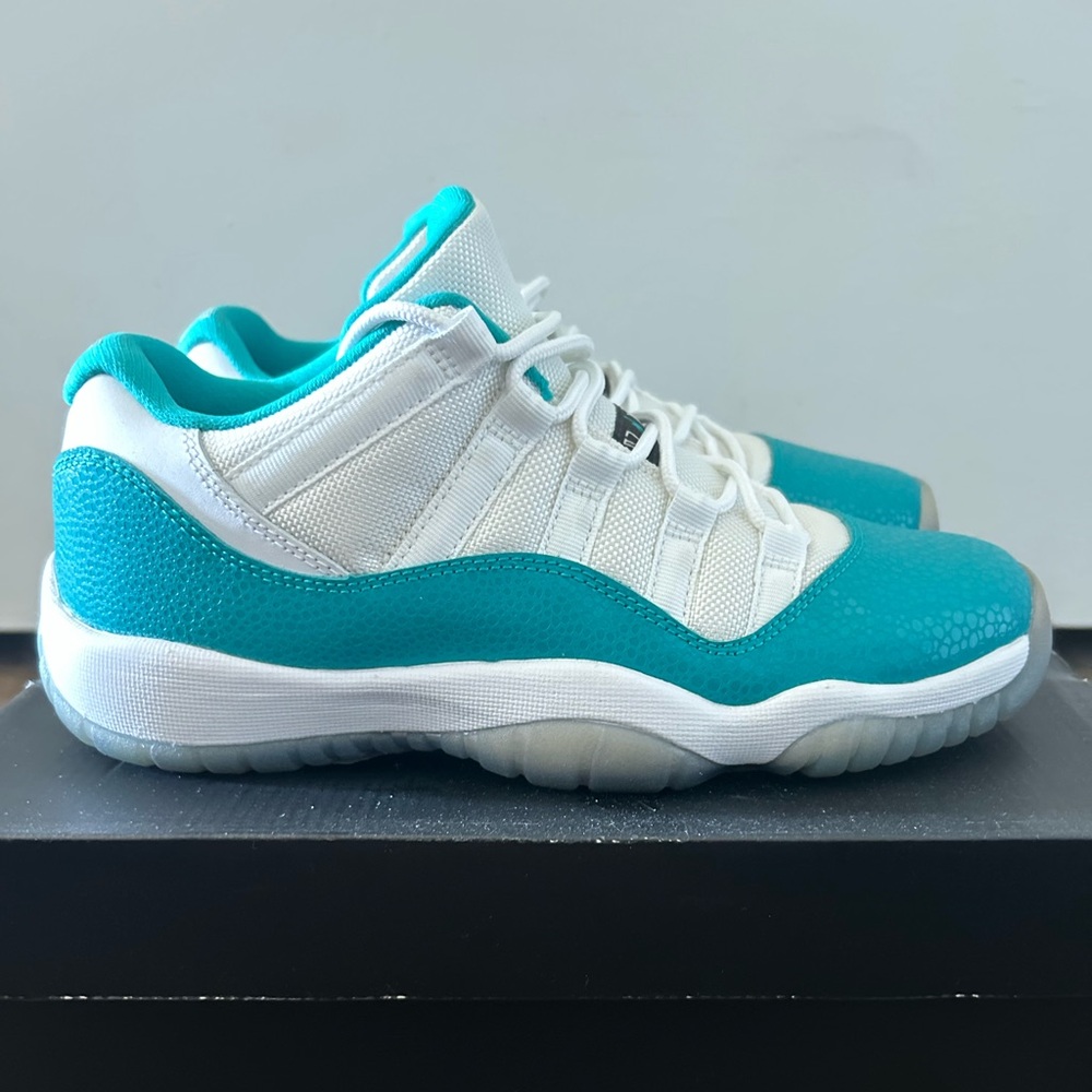 Air Jordan 11 Retro Low GS “Aqua Safari” Turbo Green and White